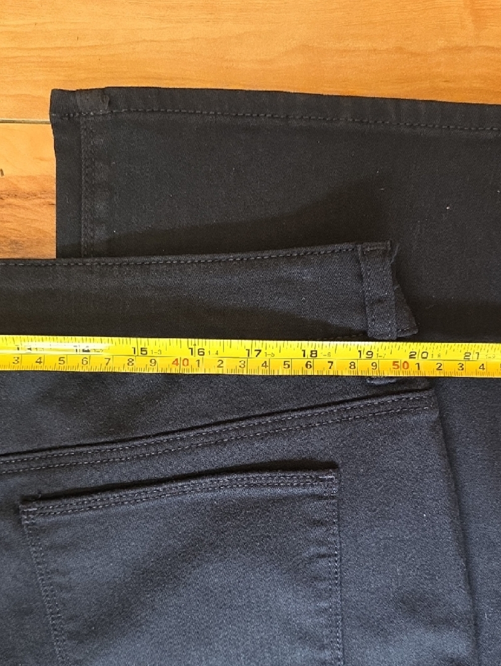 Chico's Platinum Barely Boot Black Stretch Denim 32” Ins Size 3.5 (18) NEW - Picture 9 of 14